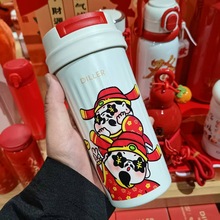 迪乐贝儿咖啡保温杯大容量高颜值304不锈钢陶瓷涂层内胆便携水杯