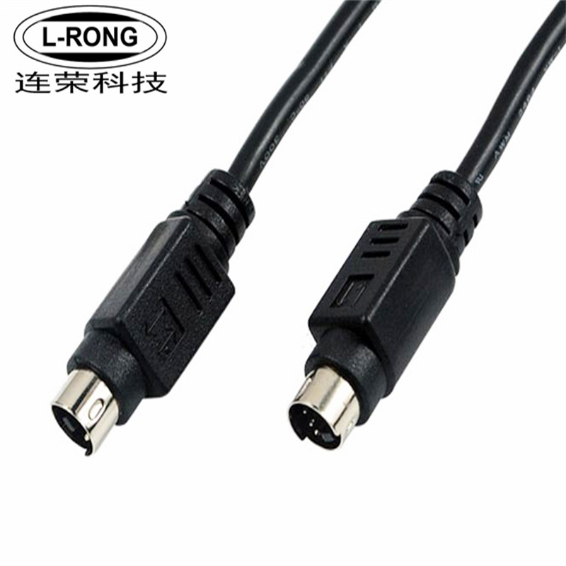S端子 Mini Din6P线 MD6公对母 公对公线 迷你6PIN线  2464 6芯线