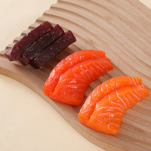 PVC simulation salmon fillet tuna slice simulation chef knife sashimi creative decorative wholesale
