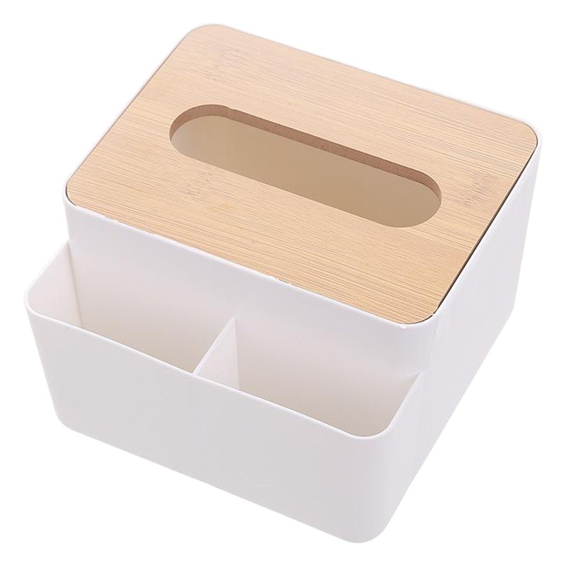 Caja de pañuelos de madera simple y creativa para papel higiénico, para sala de estar, uso doméstico, multifuncional, con control remoto.