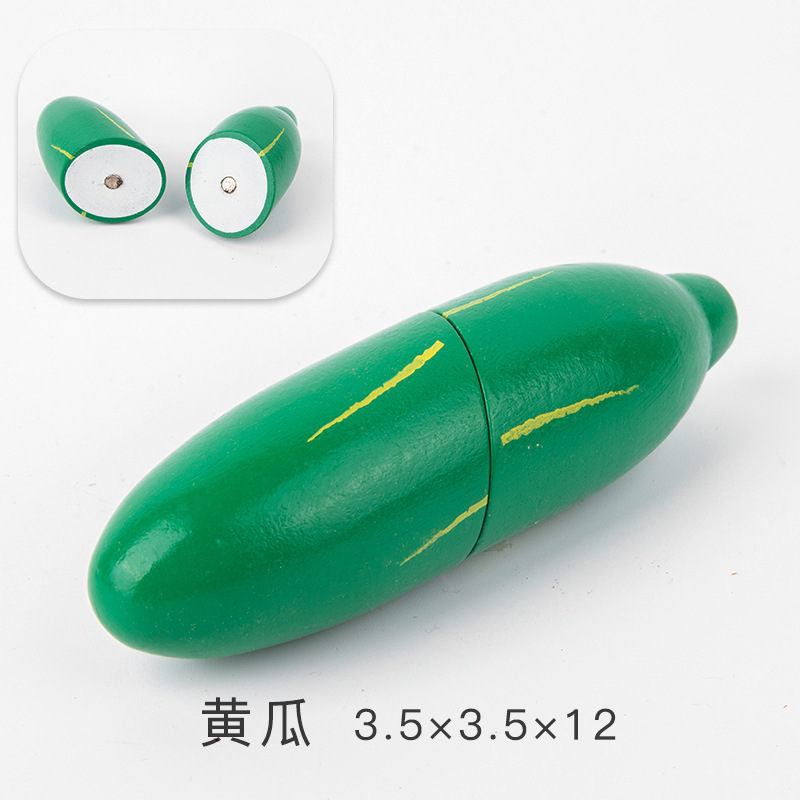 Los niños juegan casa cocina juguetes madera magnética verduras y frutas cortar madera frutas y verduras a granel traje al por mayor