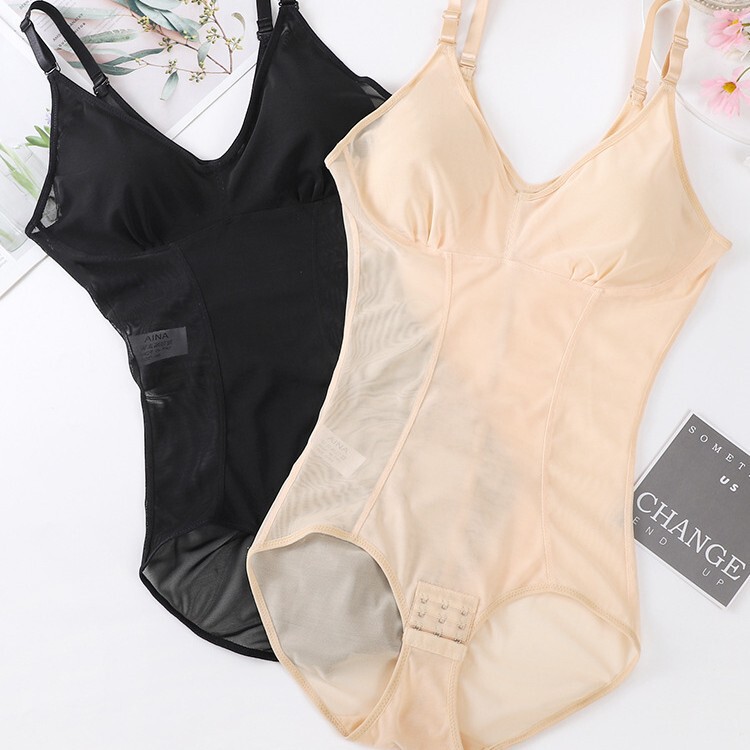 One-Piece Shapewear with Breast Pads, Postpartum Strong Tummy Control, Butt Lift, Weight Loss Corset, Button Adjustment Body Shaping Garment