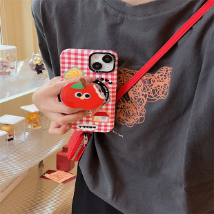 Personalized Apple 12/13Pro Film Magnetic 14Pro Max Red Plaid Dalmatians 15Pro Phone Case