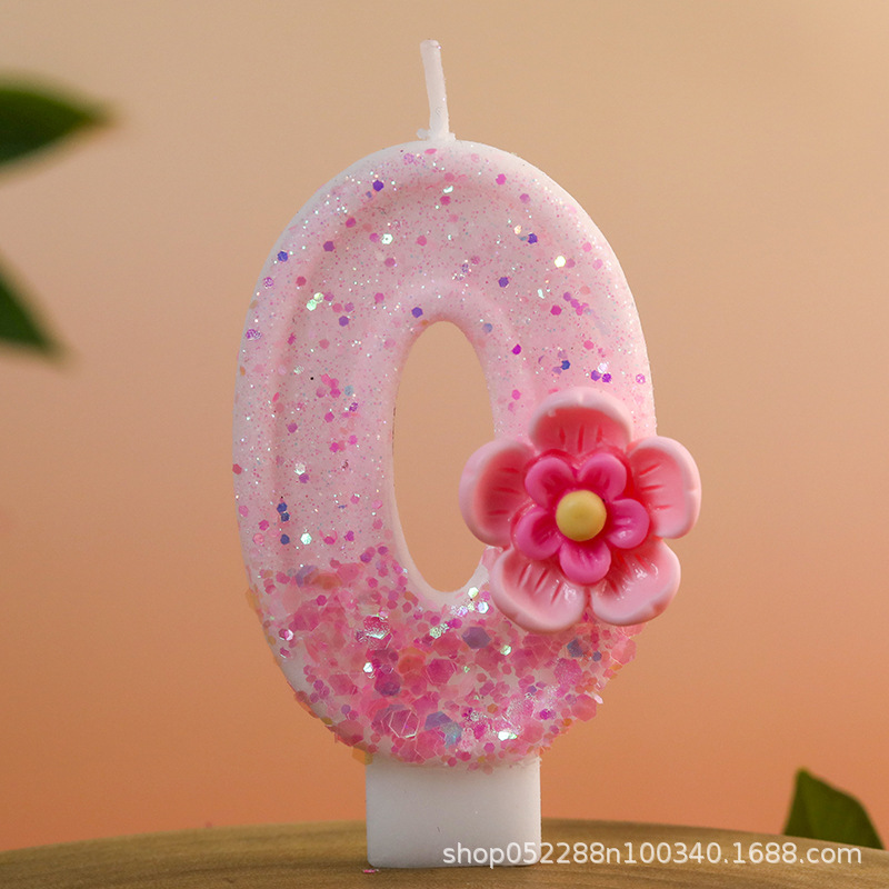 工場直販クロスボーダー DIY クリエイティブデジタル粘着粉末 0-9 キャンドル誕生日パーティーケーキデコレーションキャンドル|undefined