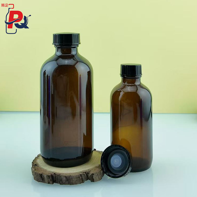 厂家现货供应60ml茶色波士顿瓶化妆品包材棕色避光玻璃瓶精油瓶|undefined