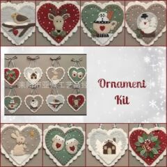 クロスボーダー新品ホリデーハーツOrnament KitクリスマスフェルトDIYキットギフトプレゼント