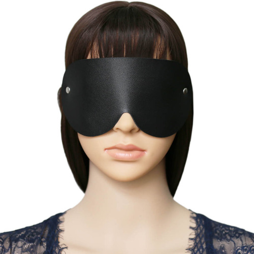 Cross-border new style simple personalized leather blackout eye mask party masquerade men and women game decorative eye mask mask