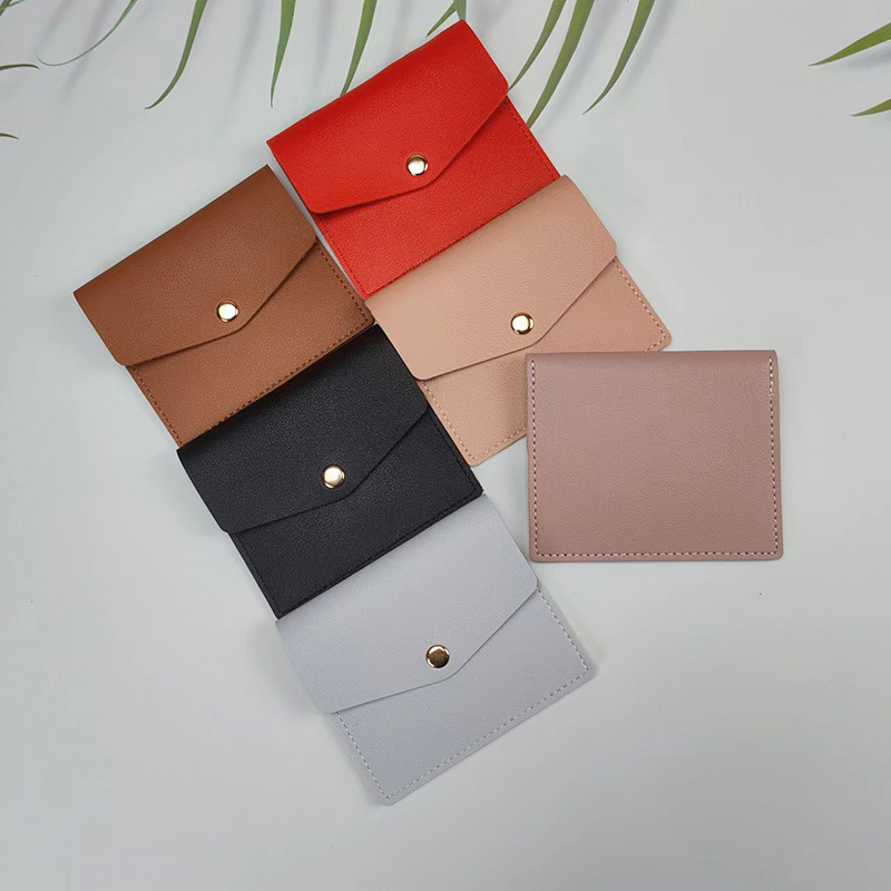Unisex Solid Color Pu Leather Flip Cover Coin Purses display picture 8