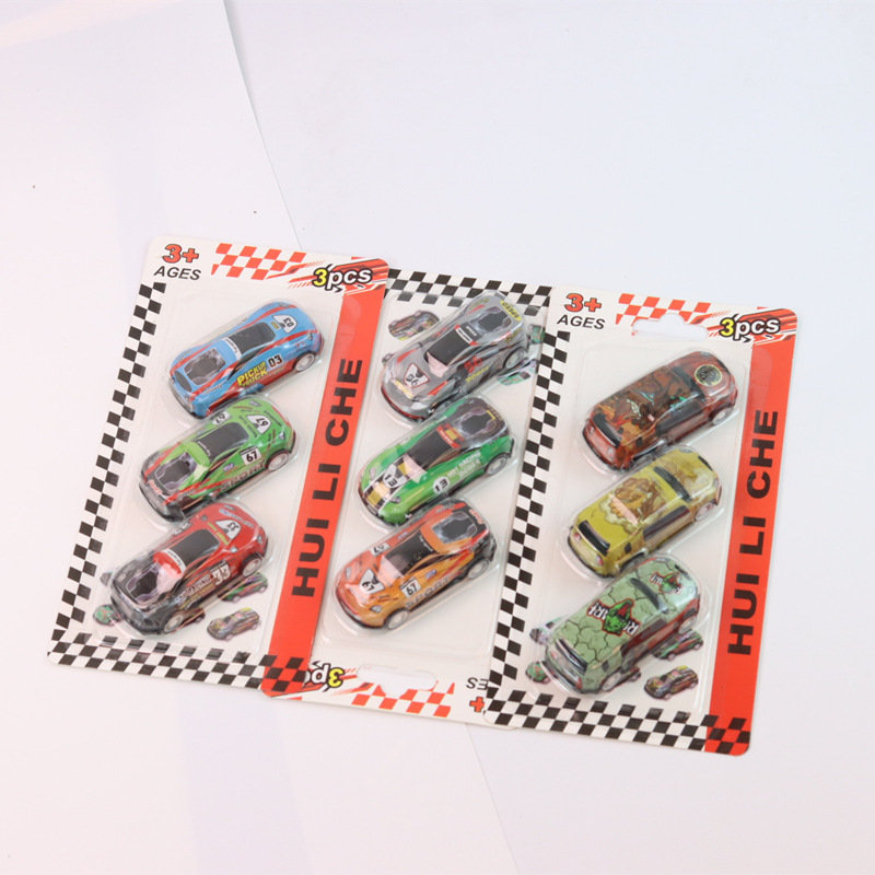 Juguetes de deslizamiento transfronterizos coches de carreras de ingeniería modelo de coche conjunto de regalos para niños coches de simulación de metales