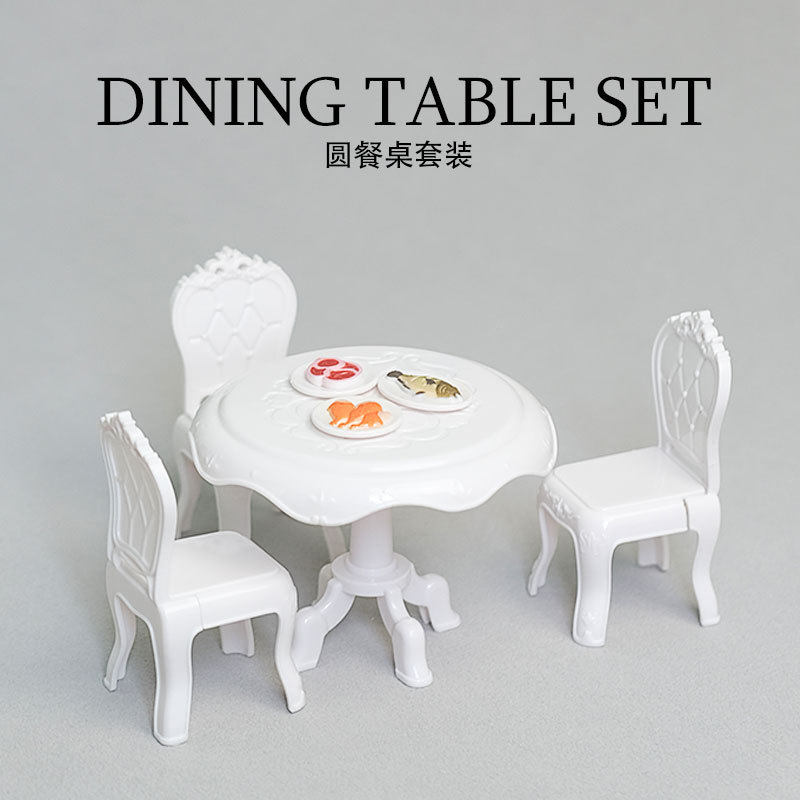 [흰색 원형 식탁]