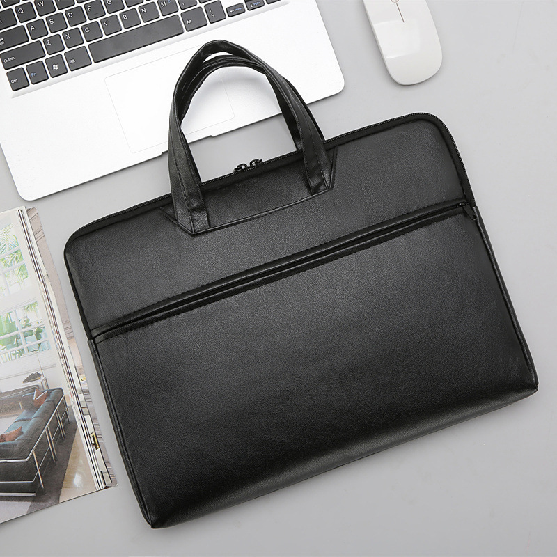 Carefully Selected Simple Laptop Bags, Men's Large-Capacity Handbags, Commuting Water-Repellent Briefcases, Printable