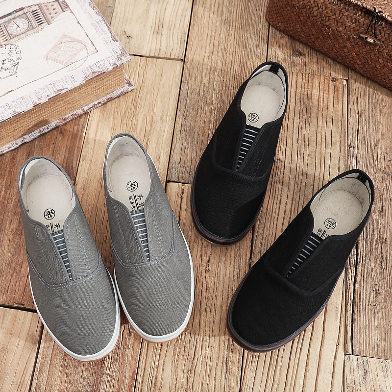 Spring and Summer New Deck Shoes Men's Casual Labor Protection Shoes Canvas Shoes Tendon Sole Low-Top Non-Slip Soft Sole Slip-On Shoes Spring and Summer New Deck Shoes Men's Casual Labor Protection Shoes Canvas Shoes Tendon Sole Low-Top Non-Slip Soft Sole Slip-On Shoes