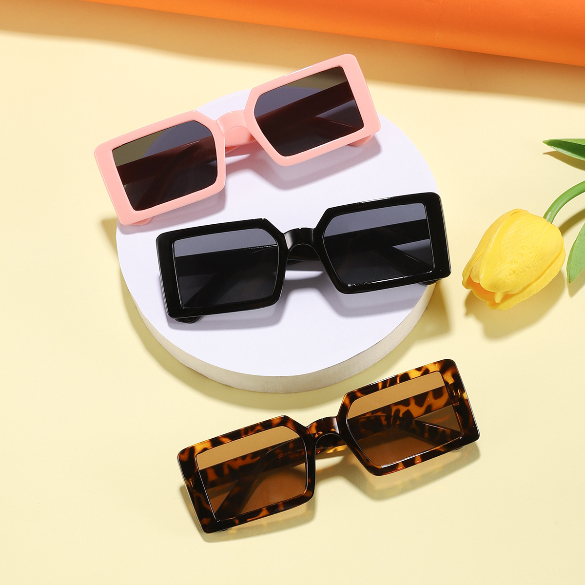 2021 nueva moda pequeño marco cuadrado gafas de sol para niños transfronterizo bebé selfie pasarela gafas de sol 8831