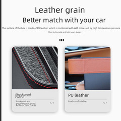 Car gap storage box leather car seat seam organizer car accessories built-in storage bag