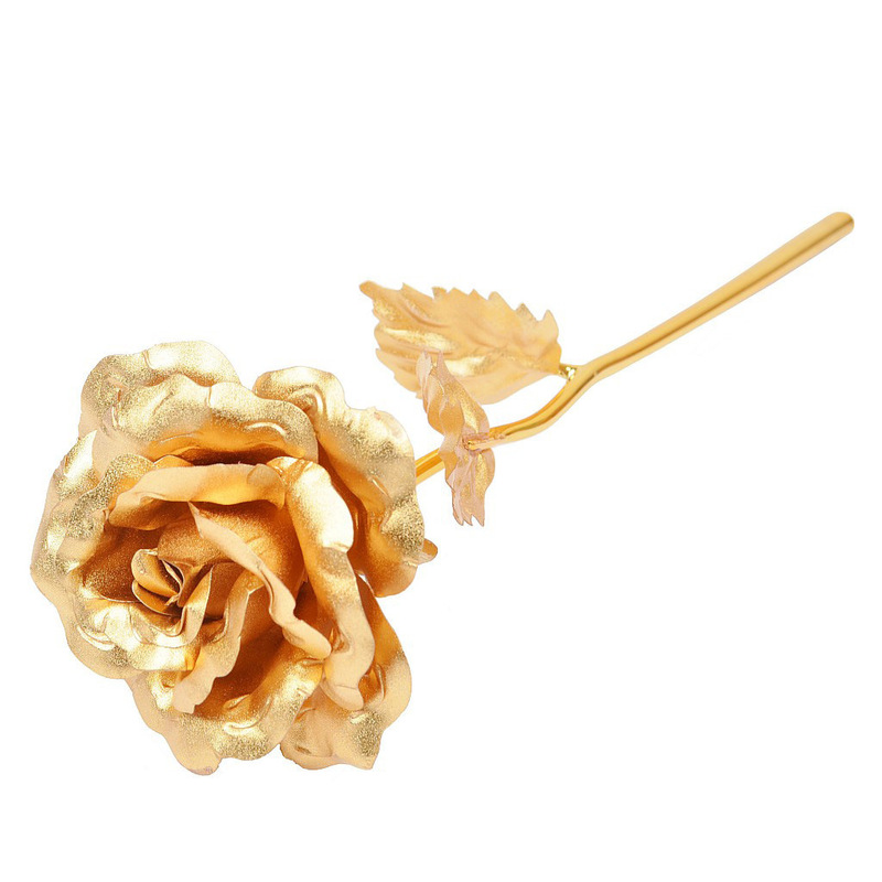 金箔玫瑰花 大号金箔花 七夕礼物 金玫瑰花 巧克力花 送女友小号|undefined