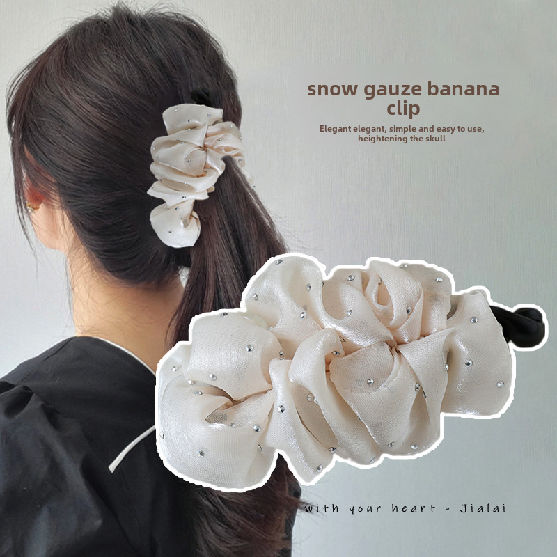 Snowgauze Banana Clip Vrouwen Achterkant van het hoofd Verticale clip Haaraccessoires 2023 Nieuwe stijl Torsieclip Elegante verticale haarspeld Kleine haarspeld_voghion.com
