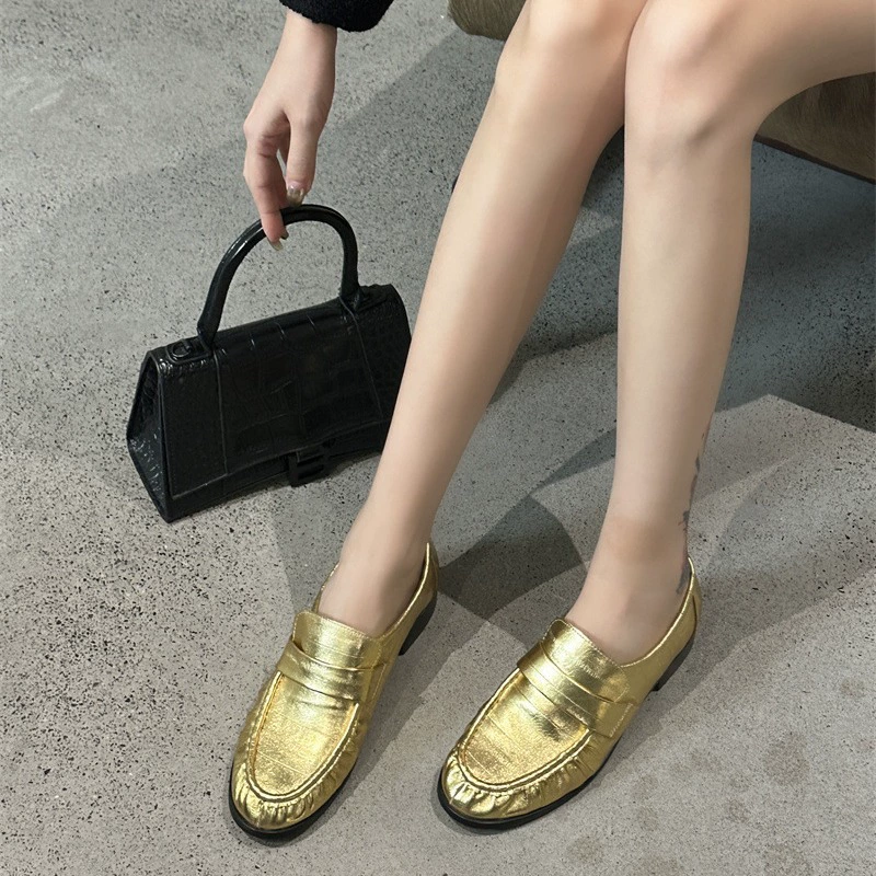 Shoes English style for leisure for leather shoes, fashionable universal footwear