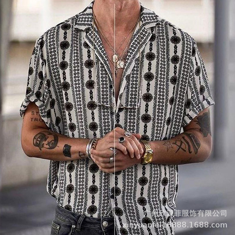 Foreign Trade Men's New Beach Shirt Aliexpress Amazon Best Selling Hawaiian Shirt Casual Tropical Men's Shirt Foreign Trade Men's New Beach Shirt Aliexpress Amazon Best Selling Hawaiian Shirt Casual Tropical Men's Shirt