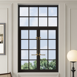 Chaosheng Customized 60 Series French Retro Old Steel Windows Aluminum Alloy Broken Bridge Flat Opening Floor-To-Ceiling Windows Sealed Balcony Sound Insulation