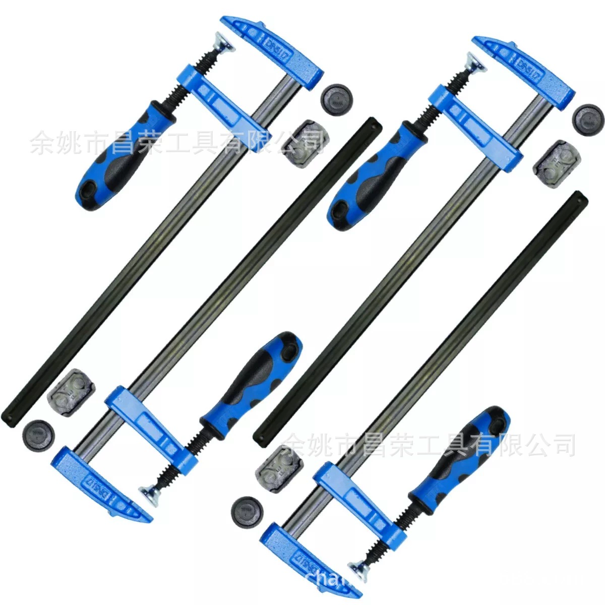 Черный и синий деревообрабатывающий зажим, синий и черный F-зажим, чугунный деревообрабатывающий зажим, деревянный зажим 12 "-300x50 мм, 4 шт.