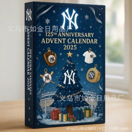 跨境New York Yankees纽约洋基队 125 周年纪念降临节日历|undefined