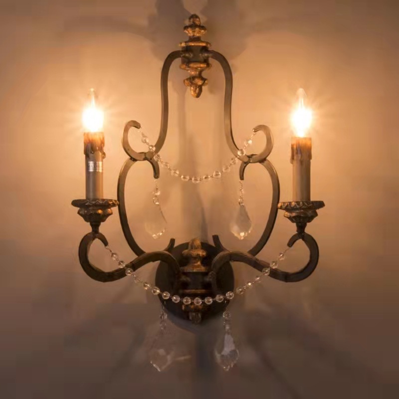 Creative country retro sconce for bed for stairs