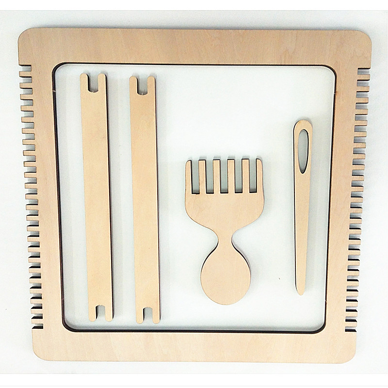 Máquina de tejer para niños en el área de jardín de infantes simple tapiz máquina de tejer creativo DIY tejido a mano bordado de costura marco