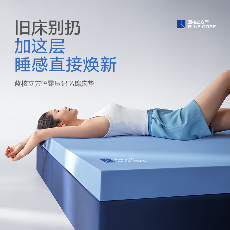 Deep Sleep Pro Zero Pressure Memory Foam Mattress Nylon Student Dormitory Mattress Removable and Washable Single Home Use Bed Mattress Pad