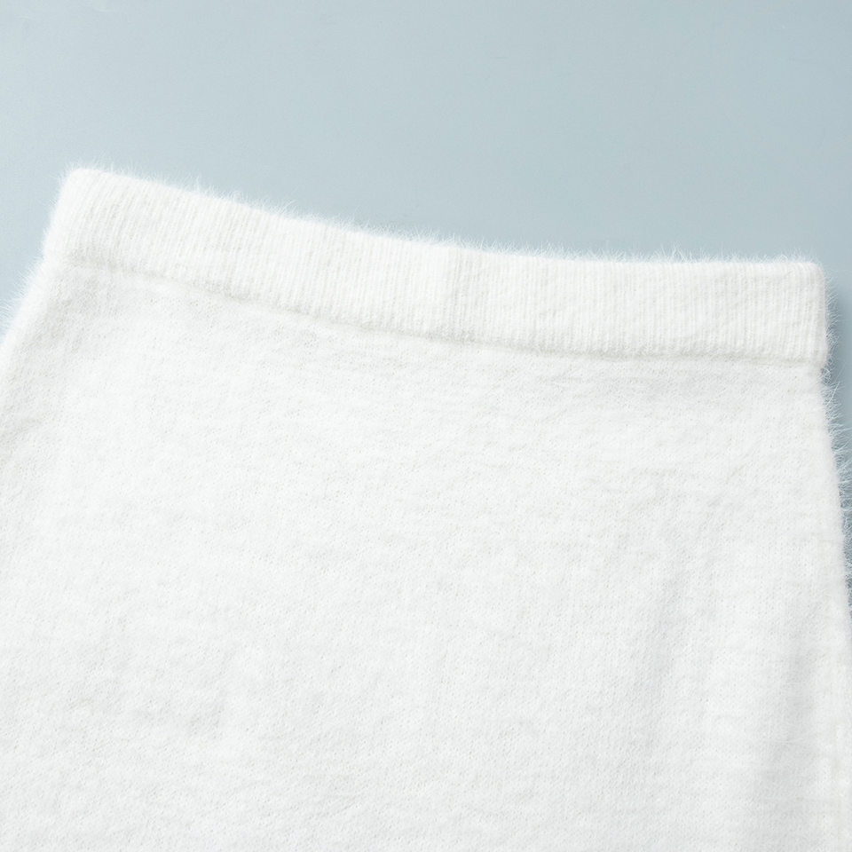 Bộ đầm nữ dài tay kèm áo cardigan cài một hàng nút, chân váy dài vừa — Màu be (mới), Màu trắng chi tiết 24