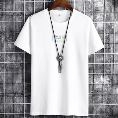 男士宽松短袖t恤夏新款精梳棉体恤圆领潮流半袖男女同款主播直播