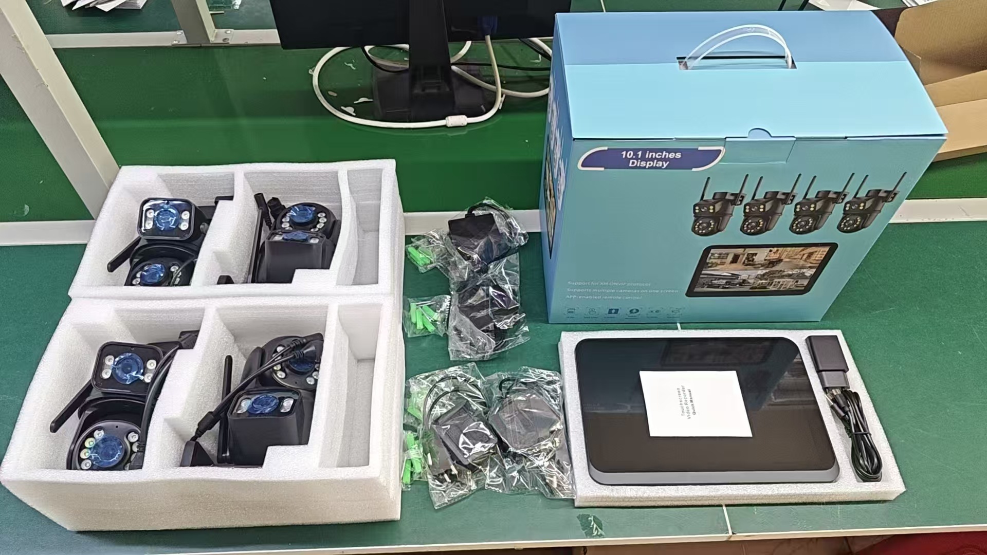 ICSEE 8MP WiFi NVR Seti Çift Lens PTZ IP Kamera 8CH Akıllı Ev Gece Görüşü