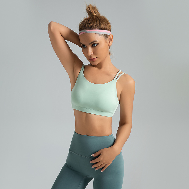 Área especial transfronteriza de doble hombro cintura delgada ropa interior deportiva alta elástica U-shaped antichoque reuniendo belleza espalda integral sujetador deportivo