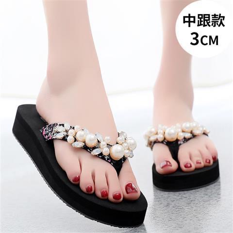 펄 블랙 플로럴 3cm