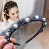 Woven double-layer headband, bangs, hairgrip, scalloped hairpins, internet celebrity, clips included