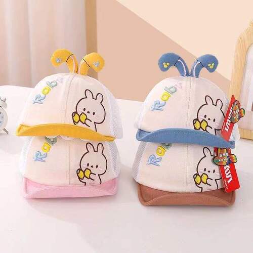 Baby Hat Spring and Autumn Thin Summer Korean Version Cute Super Adorable Princess Soft Brim Hat Unisex Duckbill Hat Fashion