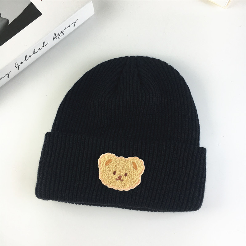 Gebreide beanie muts voor dames met berenoortjes winter warm_voghion.com