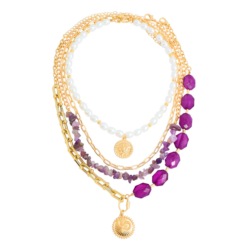 Simple Exaggerated Fashion Stacking Necklace display picture 7