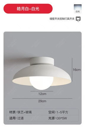 Scandinavian modern and minimalistic lights for corridor, creative ceiling light for gazebo