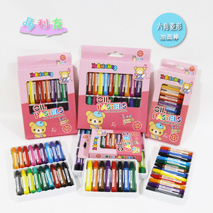 Boxed Hexagonal Oil Pastels 8 Colors 12 Colors 18 Colors 24 Colors Kidsren's Painting Crayons DIY Students Oily Wholesale Stereo