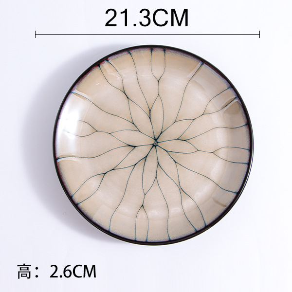 欧式陶瓷餐盘釉下彩手绘盘子家用菜盘沙拉盘创意水果盘牛排盘平盘|undefined