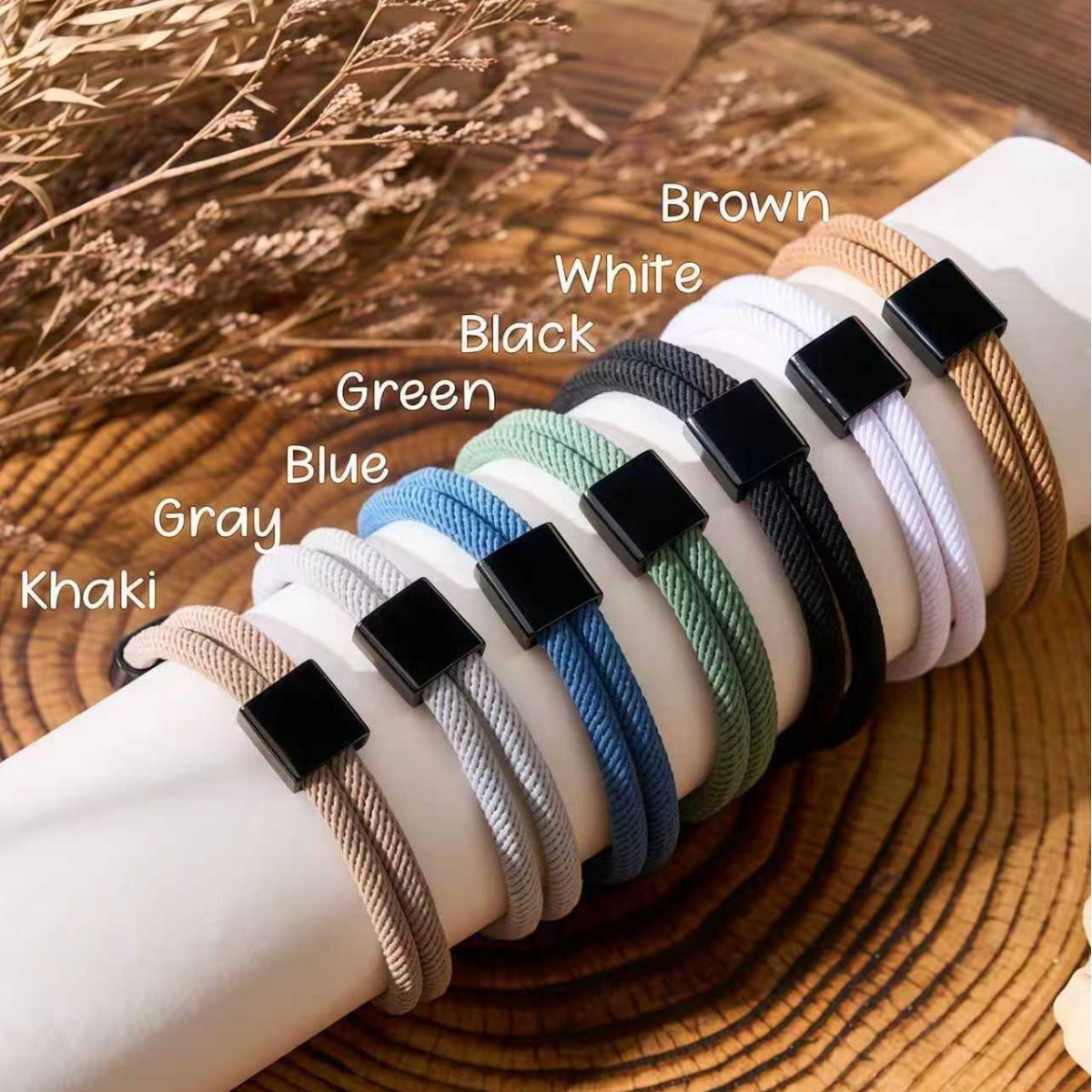 adjustable woven bracelet stainless steel