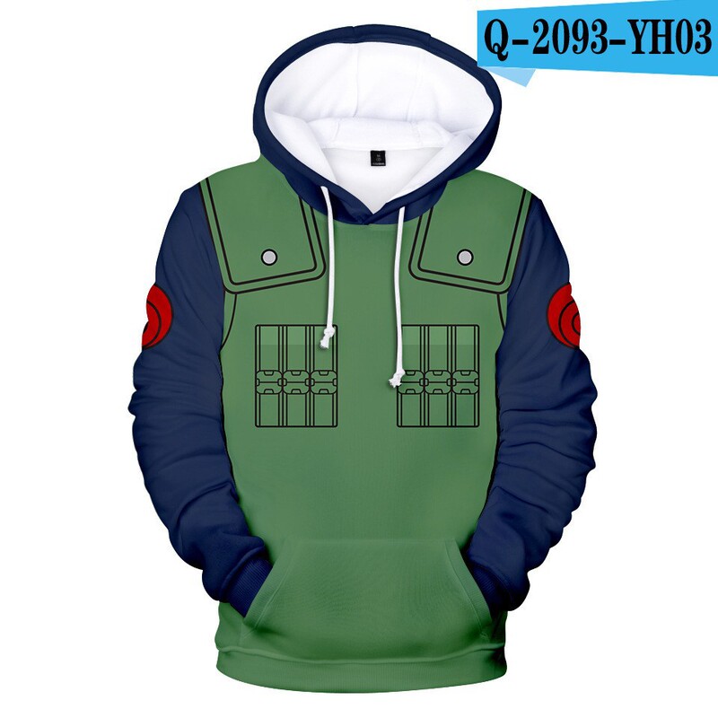 Cross-Border Amazon Trendy Anime Naruto Character Clothing New Wholesale Digital Printing 3D Hooded Long-Sleeved Sweatshirt for Men Cross-Border Amazon Trendy Anime Naruto Character Clothing New Wholesale Digital Printing 3D Hooded Long-Sleeved Sweatshirt for Men
