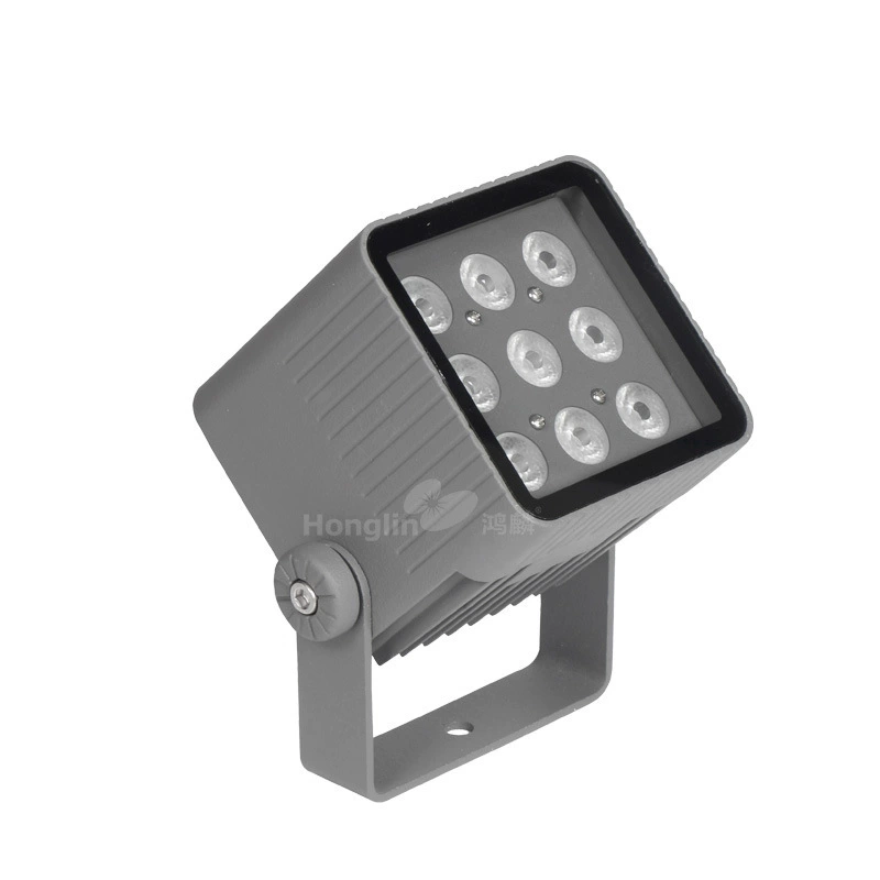 Квадратный LED-прожектор, настенный садовый светильник для столба, 9W, 2W
