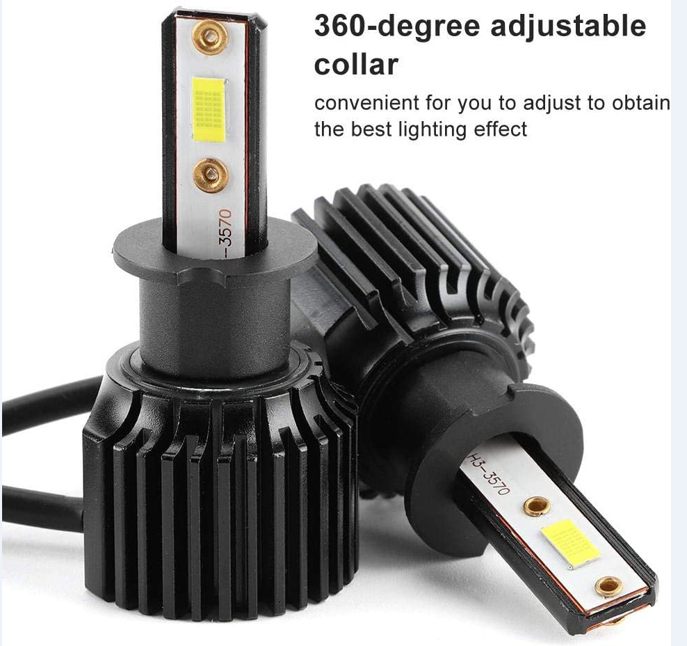 Fuente transfronteriza luz de automóvil LED brillante H3 / CSP lámpara de lámpara de niebla de alta potencia lámpara de niebla de automóvil de alto lumen
