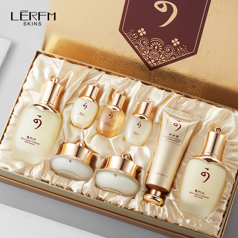 Lanifangke 鹿の角 8 ピース ギフトボックス 保湿保湿フェイシャルスキンケア製品セット美容室実店舗卸売|undefined