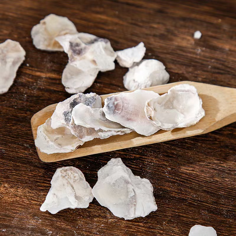 Mu Li (Ostrea gigas) Calcined Oyster Shell — Dried Mineral Herb for TCM Decoctions quality and texture