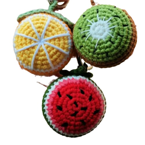 Wool braided watermelon pendant kiwi keychain bag school bag gift box accessories jewelry gifts gifts wholesale