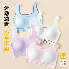 固定杯少女发育期内衣初中生运动内衣女学生青春期女童无痕小背心