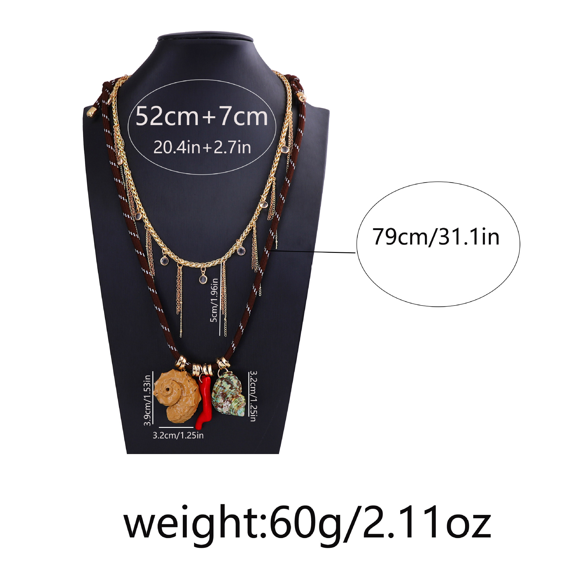 Geometric Ethnic Style Resin Rope Pendant Necklace Wholesale display picture 1