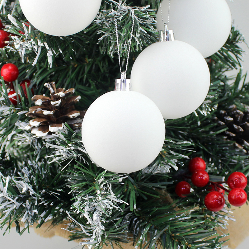 Fábrica tienda directa de 6cm bolas de Navidad bolas de decoración de Navidad bolas de plástico bolas de Navidad colgantes de árbol de Navidad